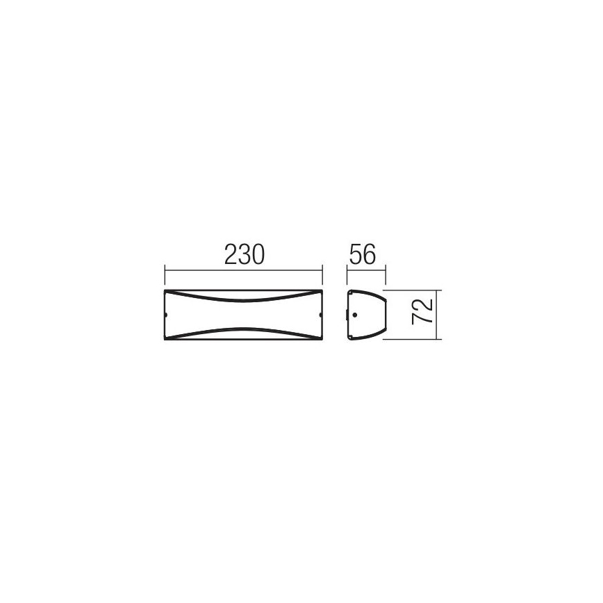 Redo 90126 - LED vanjsko zidno svjetlo AXEL LED/7W/230V 3000 IP65 antracit
