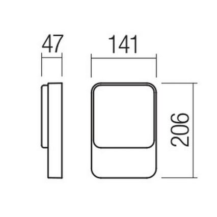 Redo 90129 - LED Vanjska zidna svjetiljka COLIN 1xLED/9W/230V IP54