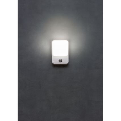Redo 90131 - LED vanjska zidna svjetiljka s integriranim senzorom pokreta i sumraka COLIN LED/9W/230V 3000K IP54 bijela