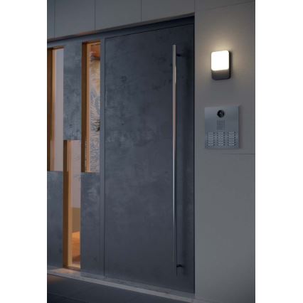 Redo 90133 - LED vanjsko zidno svjetlo sa senzorom pokreta i sumraka COLIN LED/9W/230V 3000K IP54 antracit