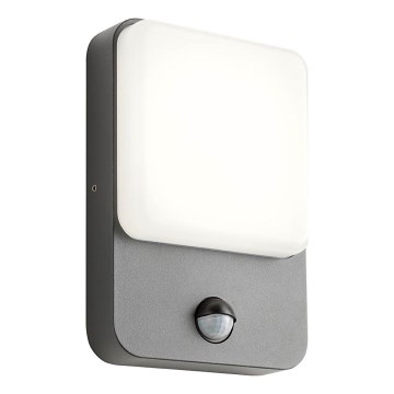 Redo 90134 - LED vanjska zidna svjetiljka s senzorom pokreta i sumraka COLIN LED/9W/230V 4000K IP54 antracit