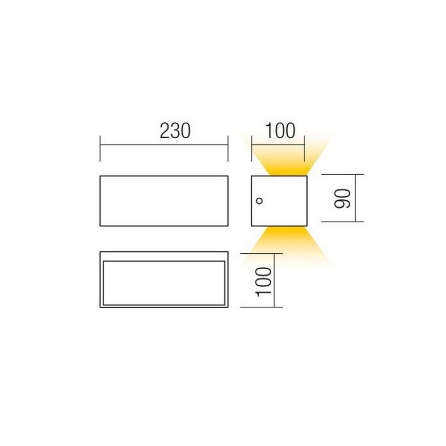 Redo 90154 - LED Vanjsko zidno svjetlo LAMPRIS LED/12W/230V IP65