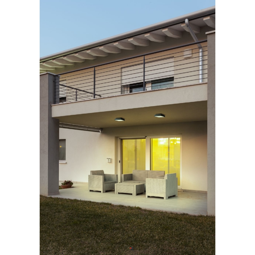 Redo 90157 - LED Vanjska stropna svjetiljka MARINA LED/12W/230V 22x22 cm IP65 antracit