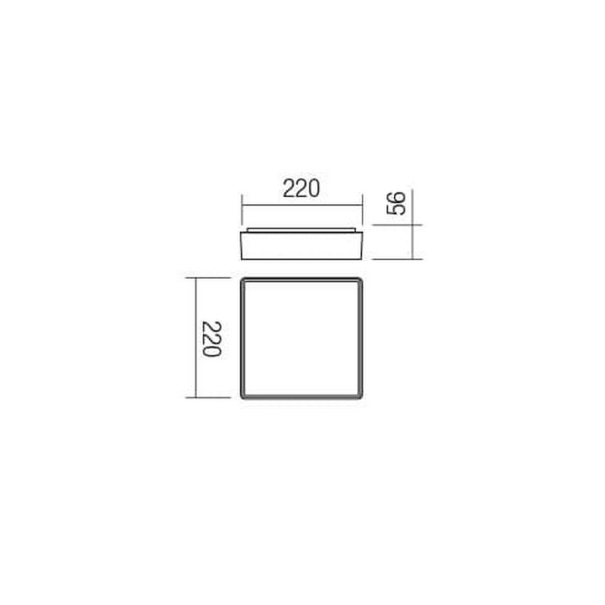 Redo 90157 - LED Vanjska stropna svjetiljka MARINA LED/12W/230V 22x22 cm IP65 antracit