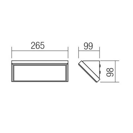 Redo 90159 - LED Vanjska zidna svjetiljka MAKO 1xLED/12W/230V IP65