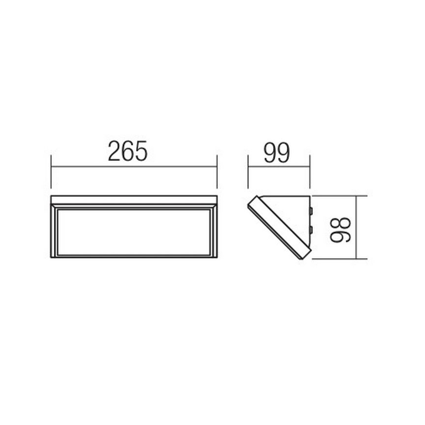 Redo 90159 - LED vanjska zidna svjetiljka MAKO LED/12W/230V IP65