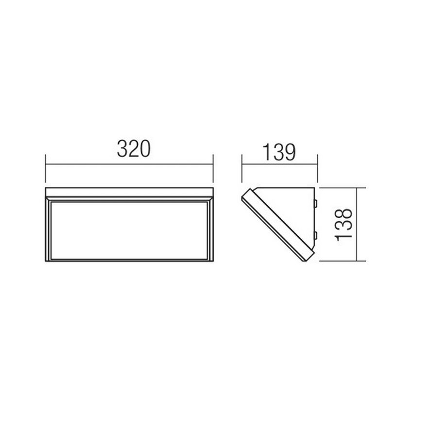 Redo 90160 - LED Vanjska zidna svjetiljka MAKO 1xLED/21W/230V IP65