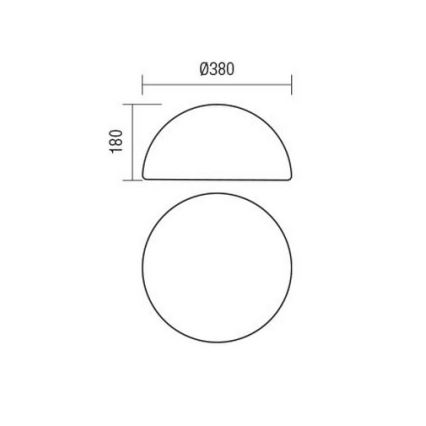 Redo 90167 - Vanjska svjetiljka BLOB 1xE27/23W/230V promjer 38 cm IP65 bijela