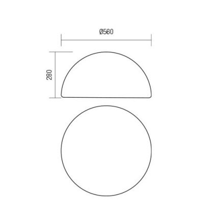 Redo 90169 - Vanjska lampa BLOB 1xE27/23W/230V Ø 56 cm IP65 bijela