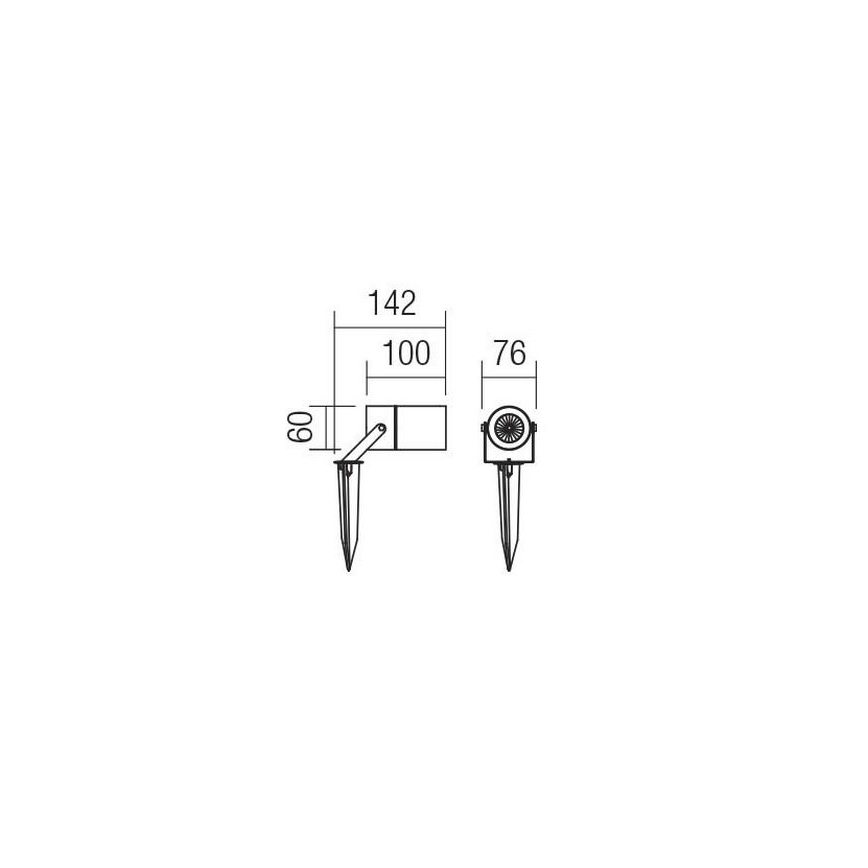 Redo 90183 - Vanjska lampa PIT 1xGU10/35W/230V IP65