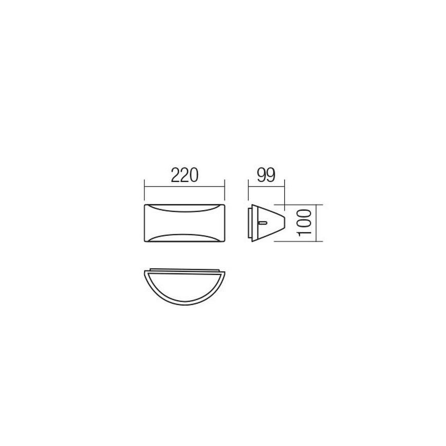 Redo 90191 - LED Vanjska zidna svjetiljka SCUDO LED/10W/230V 3000K IP54 antracit