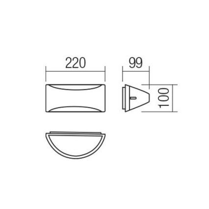 Redo 90192 - LED Vanjska zidna svjetiljka SCUDO LED/10W/230V 3000K IP54 smeđa