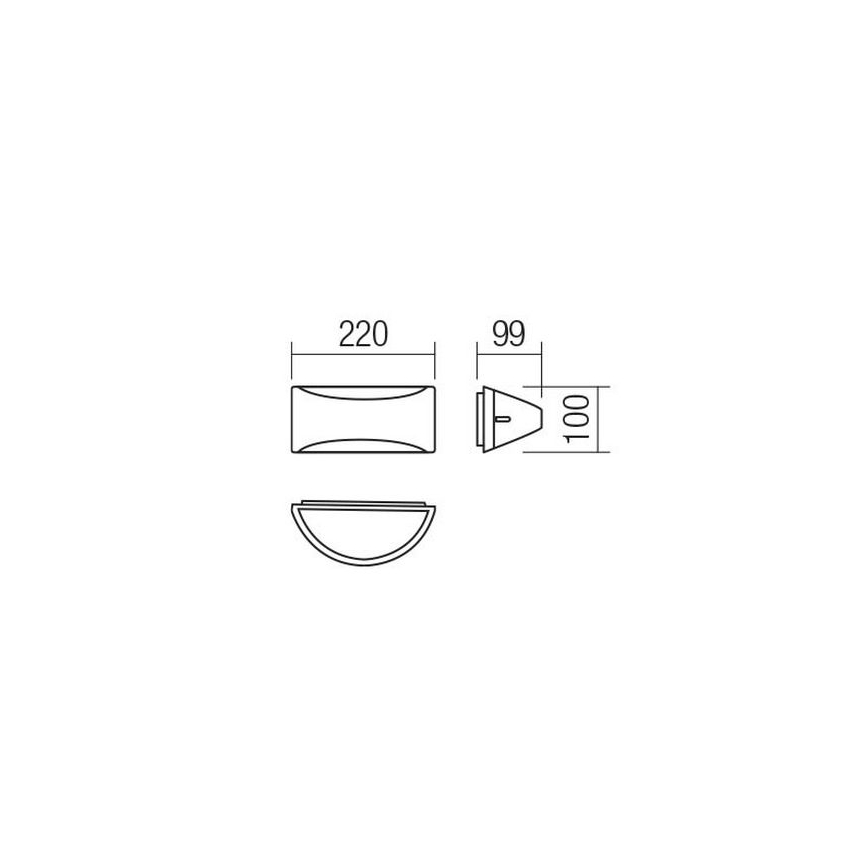 Redo 90192 - LED Vanjska zidna svjetiljka SCUDO LED/10W/230V 3000K IP54 smeđa