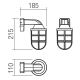 Redo 90205 - Vanjska zidna svjetiljka CAGE 1xE27/28W/230V IP44 mesing