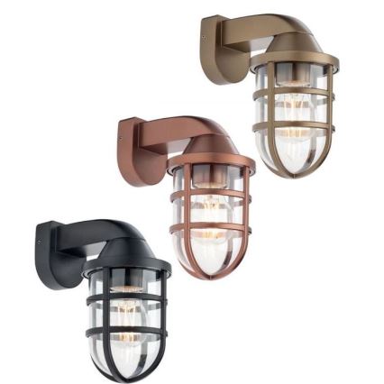 Redo 90205 - Vanjsko zidno svjetlo CAGE 1xE27/28W/230V IP44 mesing