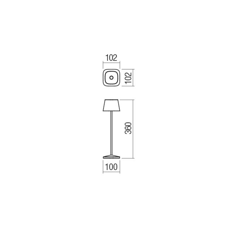 Redo 90218 - LED Vanjska prigušiva lampa LA NUIT LED/2,2W/230V IP65 + USB