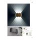Redo 90226 - LED Vanjska zidna svjetiljka FABO LED/6W/230V 3000K IP54 siva