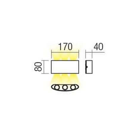 Redo 90226 - LED Vanjska zidna svjetiljka FABO LED/6W/230V 3000K IP54 siva