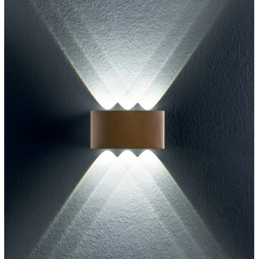 Redo 90227 - LED Vanjska zidna svjetiljka FABO LED/6W/230V 3000K IP54 smeđa