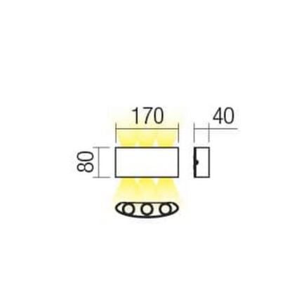 Redo 90227 - LED Vanjska zidna svjetiljka FABO LED/6W/230V 3000K IP54 smeđa