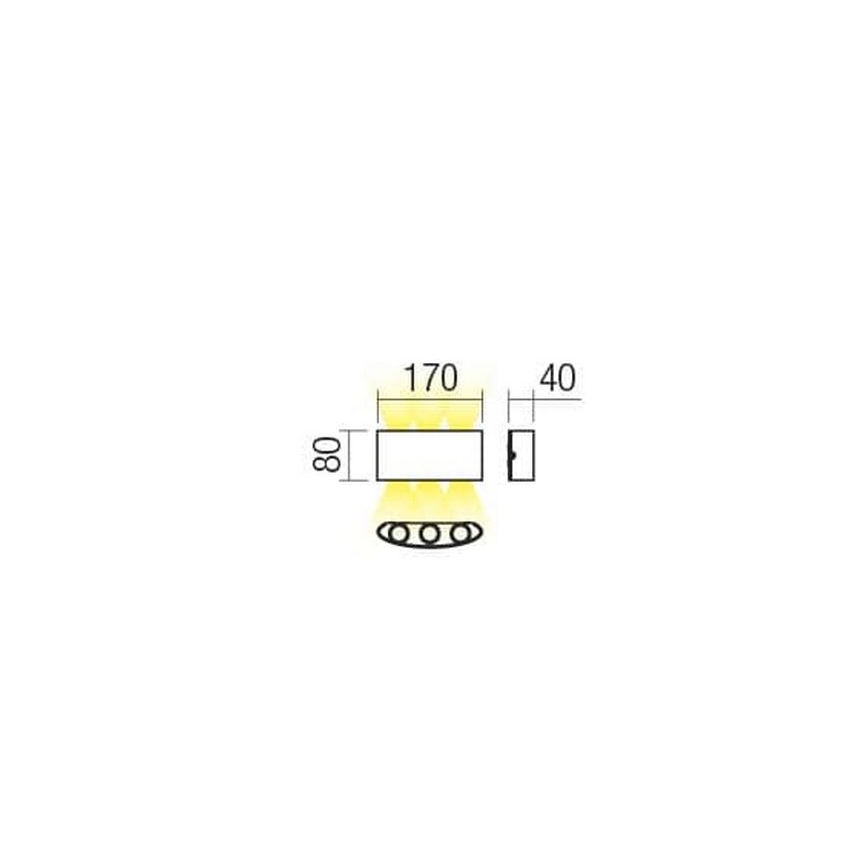 Redo 90227 - LED Vanjska zidna svjetiljka FABO LED/6W/230V 3000K IP54 smeđa