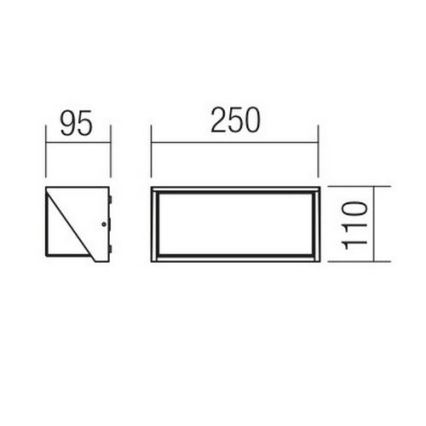 Redo 90238 - LED Vanjska zidna svjetiljka SPECTRA LED/16W/230V 3000K IP54 siva