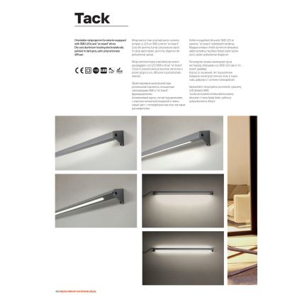 Redo 90242 - LED vanjska svjetiljka TACK IP65 LED/15W/230V 3000K IP65 antracit