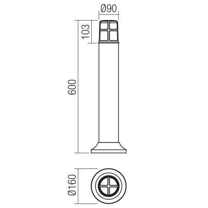 Redo 90246 - Vanjska lampa TRITON 1xE27/28W/230V IP54 crna