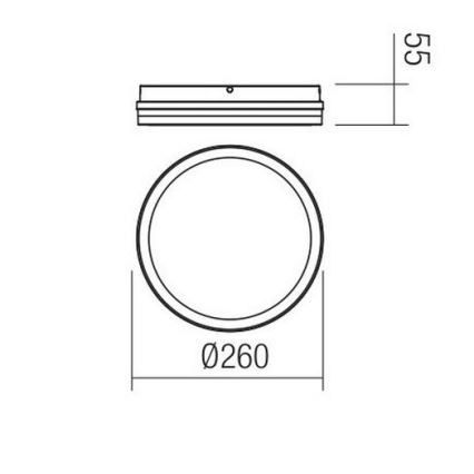 Redo 90290 - LED Vanjska stropna svjetiljka sa senzorom ISOLA LED/24W/230V pr. 26 cm 3000/4000/6500K IP54 antracit