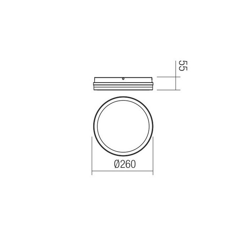 Redo 90290 - LED Vanjska stropna svjetiljka sa senzorom ISOLA LED/24W/230V pr. 26 cm 3000/4000/6500K IP54 antracit