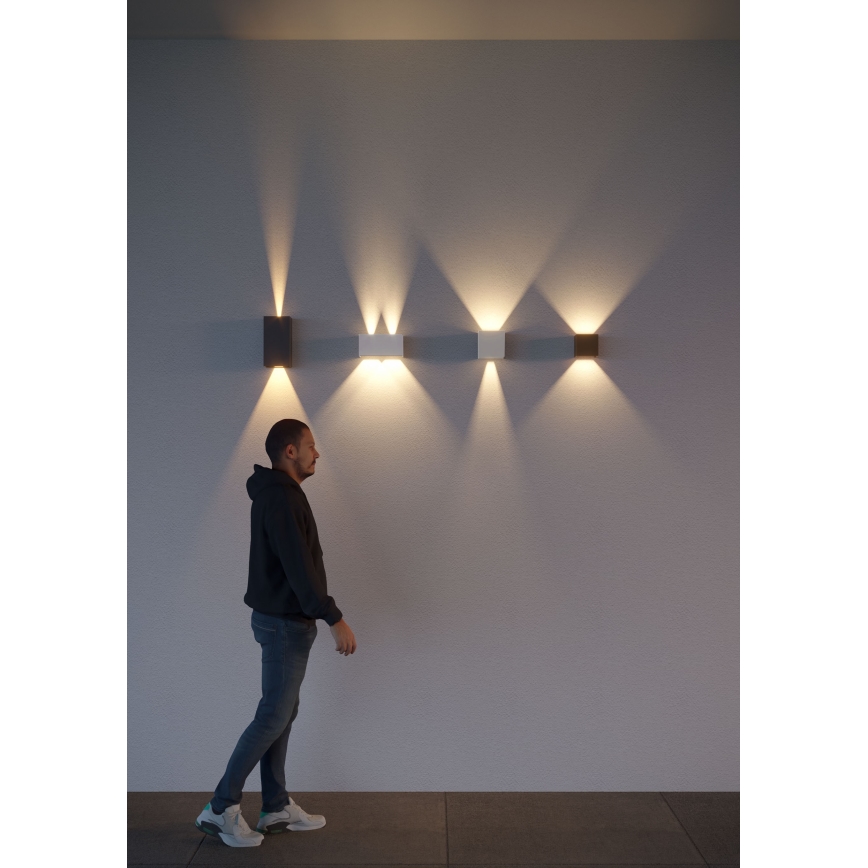 Redo 90294 - LED vanjska zidna svjetiljka VARY 2xLED/10W/230V 3000K IP54 bijela