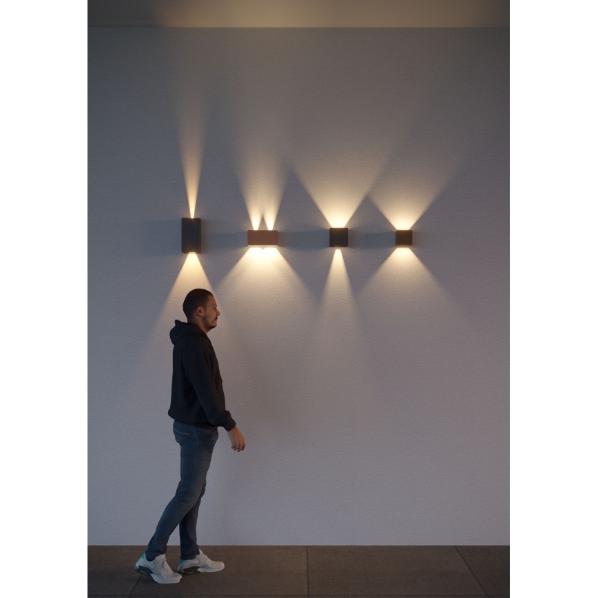 Redo 90304 - LED vanjsko zidno svjetlo VARY 4xLED/5W/230V 3000K IP54 smeđe