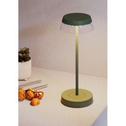 Redo 90309 - LED Prigušiva stolna lampa na dodir ILUNA LED/2,5W/5V 2700-3000K 3000 mAh IP65 zelena