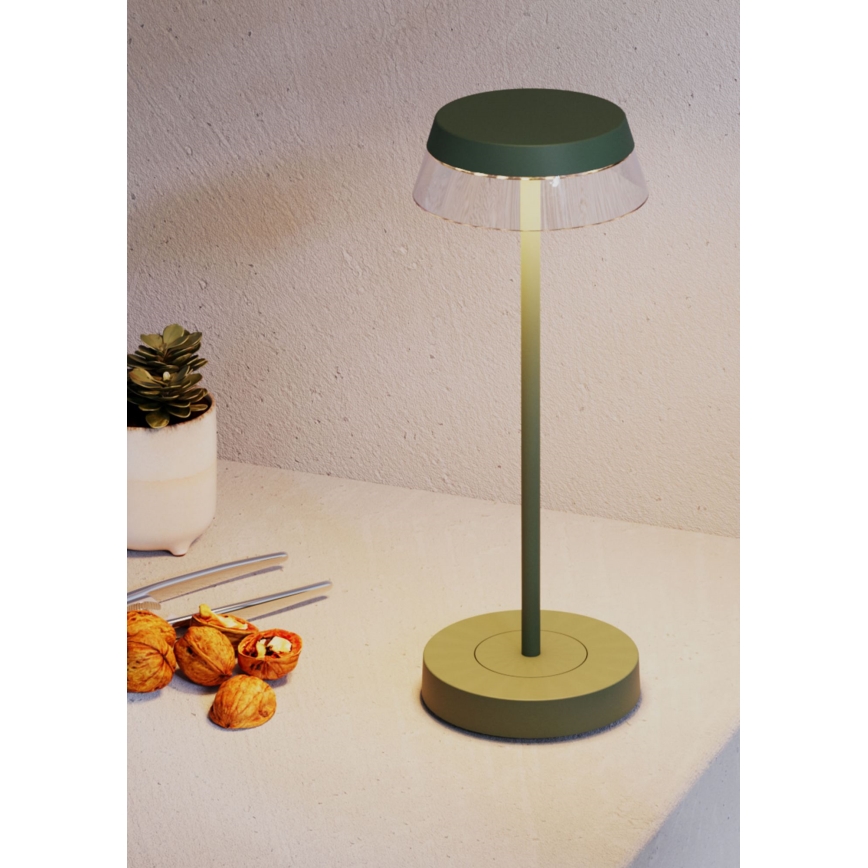 Redo 90309 - LED Prigušiva stolna lampa na dodir ILUNA LED/2,5W/5V 2700-3000K 3000 mAh IP65 zelena