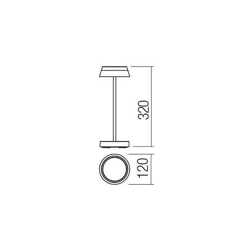 Redo 90309 - LED Prigušiva stolna lampa na dodir ILUNA LED/2,5W/5V 2700-3000K 3000 mAh IP65 zelena