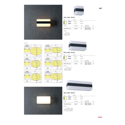 Redo 90322 - LED Vanjska zidna svjetiljka KODIAK LED/5W/230V IP65 bijela/crna