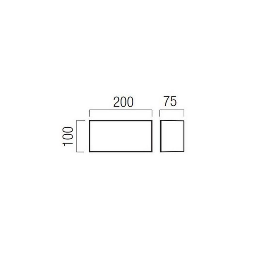 Redo 90326 - LED Vanjska zidna svjetiljka KODIAK LED/8W/230V IP65 bijela/crna