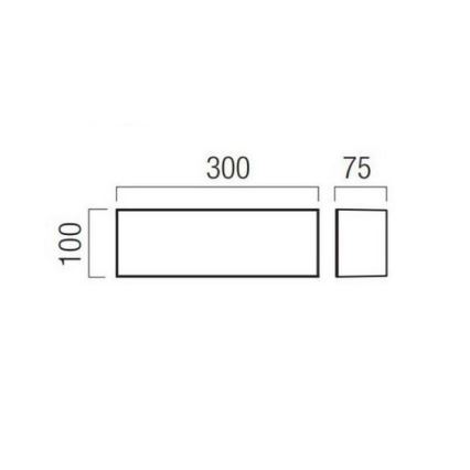 Redo 90329 - LED vanjsko zidno svjetlo KODIAK LED/12W/230V 4000K 30 cm IP65 bijela
