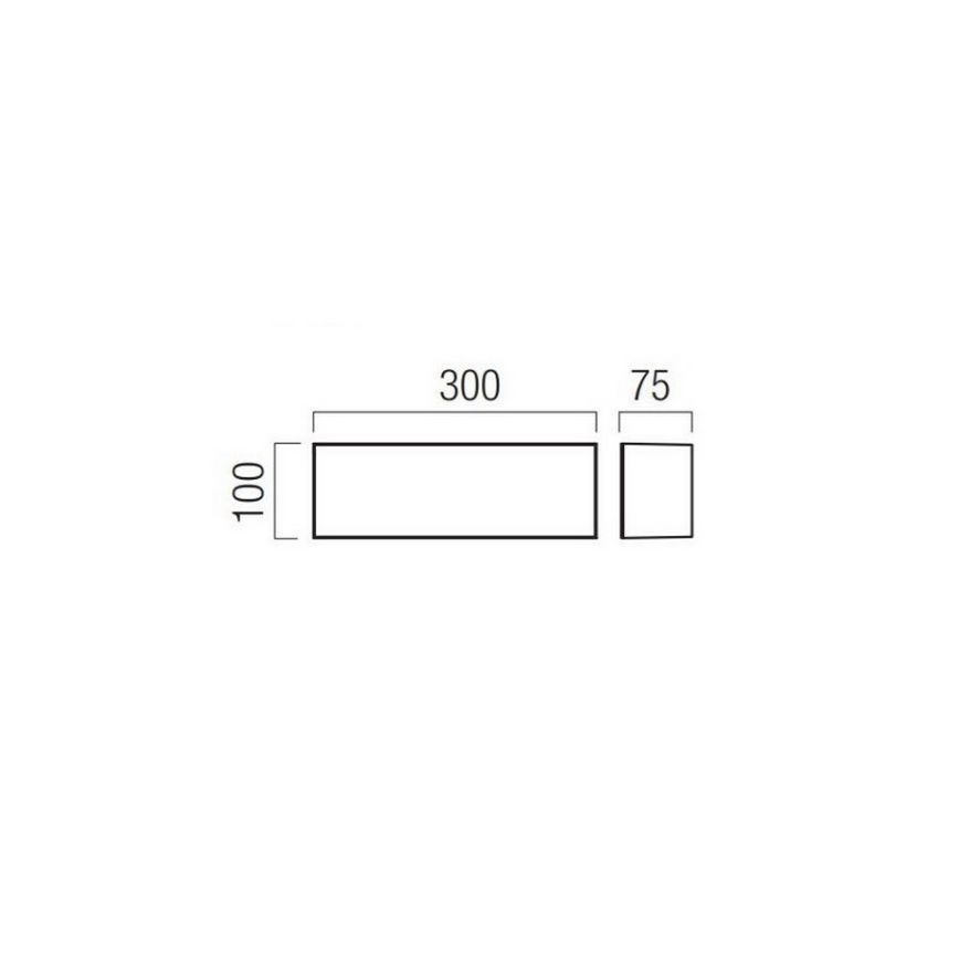 Redo 90330 - LED Vanjska zidna svjetiljka KODIAK LED/12W/230V IP65 bijela/crna