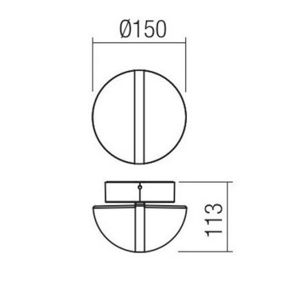 Redo 90364 - LED Vanjska zidna svjetiljka SIERRA LED/10,8W/230V IP54