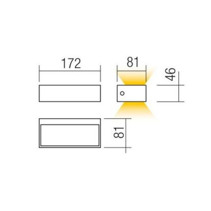 Redo 90372 - LED Vanjska zidna svjetiljka LAMPRIS LED/9,5W/230V IP65 bijela