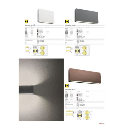 Redo 90375 - LED Vanjsko zidno svjetlo KAMAL LED/6W/230V 3000K IP54 bijela