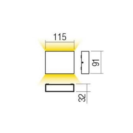 Redo 90376 - LED Vanjska zidna svjetiljka KAMAL LED/4,4W/230V 3000K IP54 siva