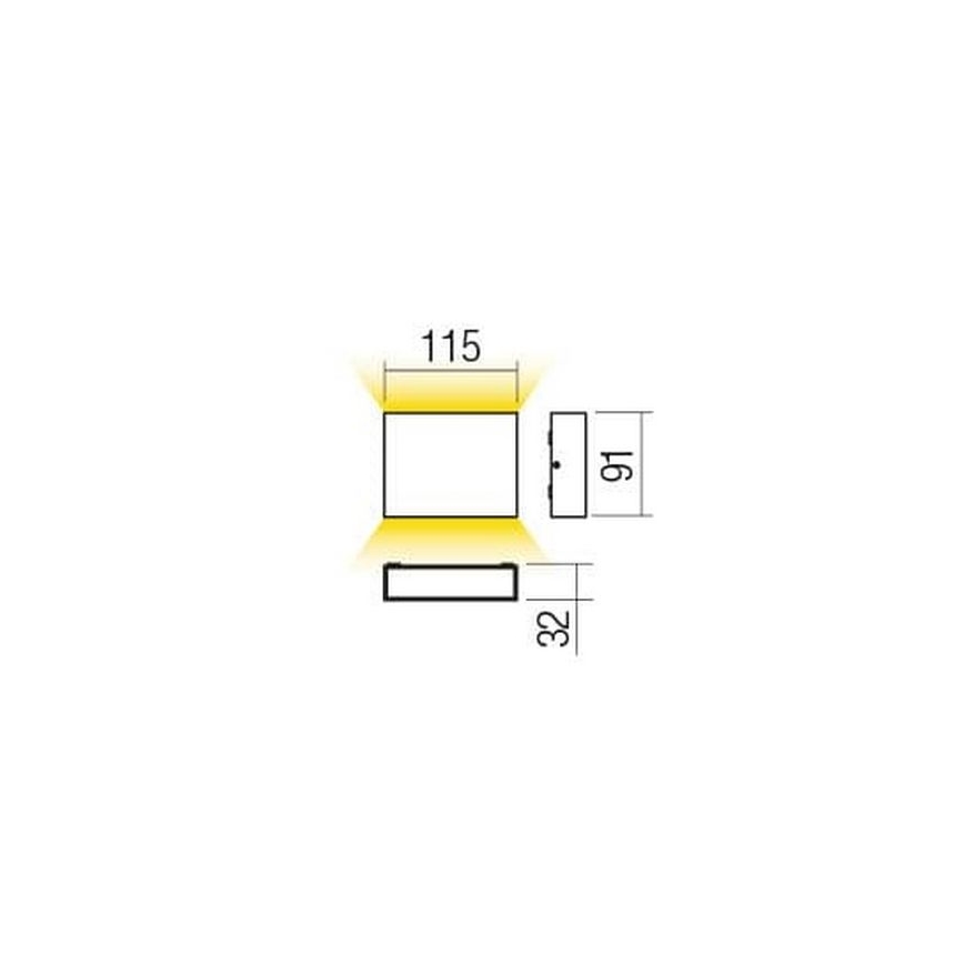 Redo 90376 - LED Vanjska zidna svjetiljka KAMAL LED/4,4W/230V 3000K IP54 siva