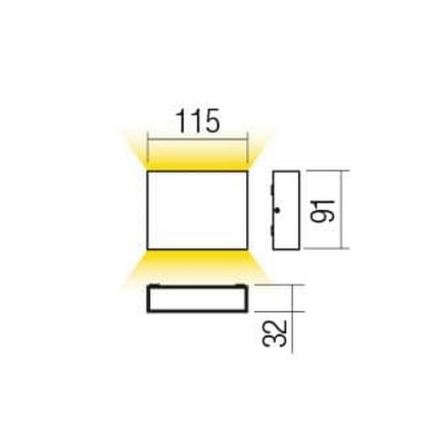 Redo 90377 - LED Vanjska zidna svjetiljka KAMAL LED/4,4W/230V 3000K IP54 smeđa