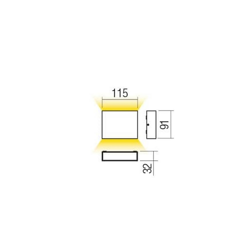 Redo 90377 - LED Vanjska zidna svjetiljka KAMAL LED/4,4W/230V 3000K IP54 smeđa