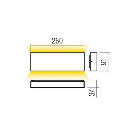 Redo 90387 - LED Vanjska zidna svjetiljka KAMAL LED/15W/230V 3000K IP54 bijela