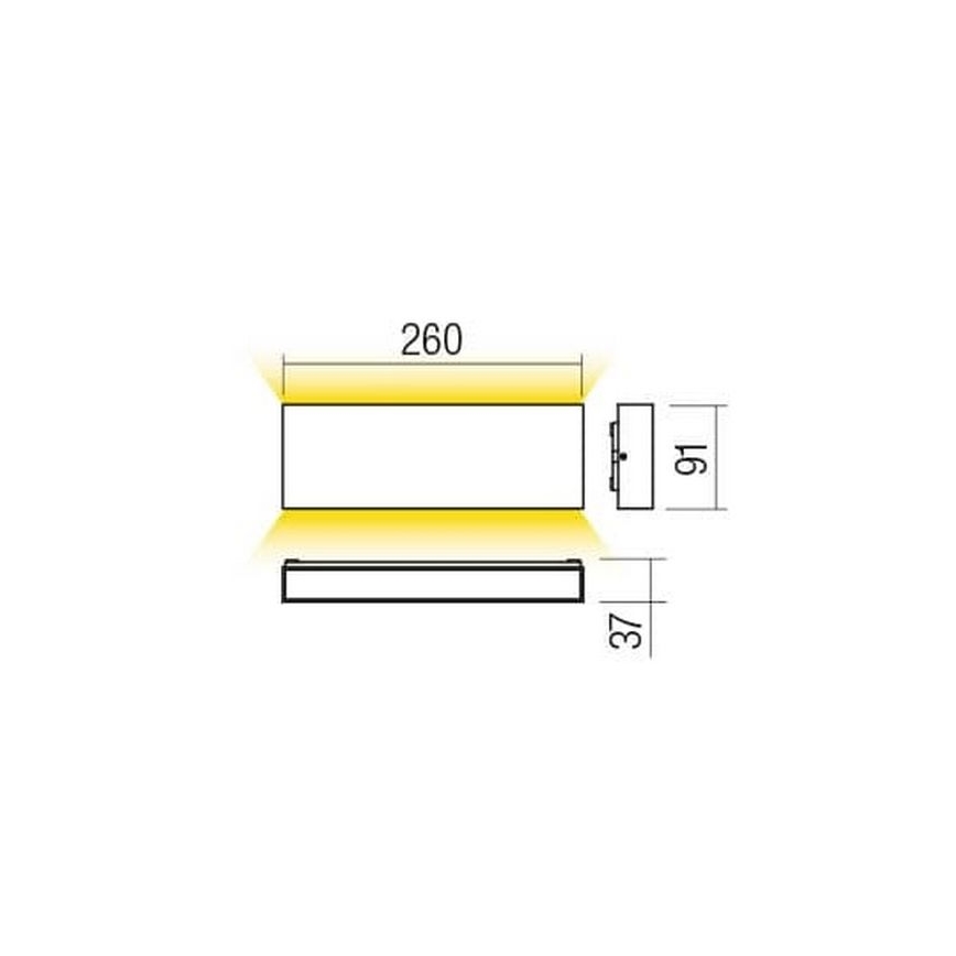 Redo 90387 - LED Vanjska zidna svjetiljka KAMAL LED/15W/230V 3000K IP54 bijela
