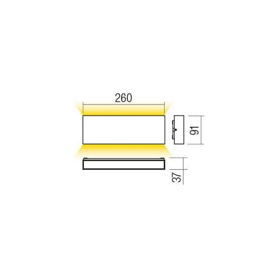 Redo 90388 - LED Vanjska zidna svjetiljka KAMAL LED/15W/230V 3000K IP54 siva