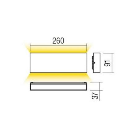 Redo 90389 - LED Vanjska zidna svjetiljka KAMAL LED/15W/230V 3000K IP54 smeđa